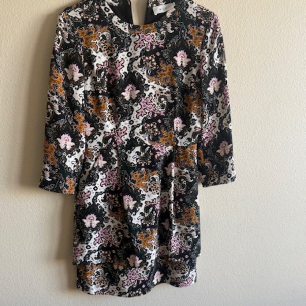 A.L.C Tordi Floral Mini Dress Silk Sheath Dress Pockets Women's Size 4